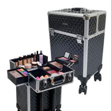 Valija Maletin Maquillaje Gadnic Porta Cosmeticos Manicura Trolley Carro Con Ruedas 4 Bandejas Cosmetologia Manija Extensible