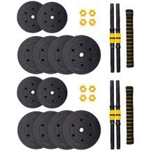 Kit Mancuernas y Barra 25 Kg Force by Gadnic Convertible Con Discos PVC y Rosca