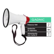 Megafono Portatil De Mano Gadnic Grabador Voz Musica 15W Outlet