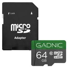 Memoria Micro SD Gadnic 64GB Clase 10 Adaptador Incluido
