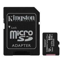 Memoria Micro Sd Kingston 64gb c/ Adaptador Clase 10 100MB/s Canvas Plus