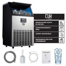 Máquina De Hielo Industrial CUK By Gadnic 65 Kg Diarios Acero Inoxidable 15 Kg Almacenamiento