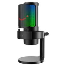 Micrófono Fifine A8 con USB RGB y Filtro Antipop para Transmisión