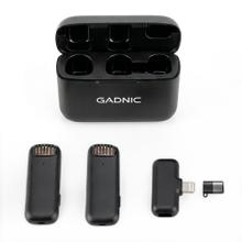 Micrófono Inalámbrico Corbatero Gadnic con Caja Cargadora Streaming