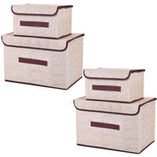 Set x4 Cajas de Tela Gadnic Canasto Organizador