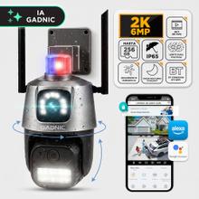 Cámara De Seguridad Dual Gadnic P1-QQ4 Seguimiento Sirena Resolución HD Visión Nocturna App Móvil 