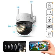 Camara De Seguridad Wifi Exterior Srihome SH072 8MP 4K Dual Wifi 24G 5G Lente 36mm Vision Nocturna Color IP66 Audio Bidireccional Rotacion 360