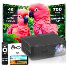 Proyector Gadnic 4K WiFi Bt 700 ANSI Smart Auto Focus Auto Ajuste