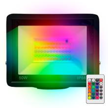 Reflector LED 50W RGB Gadnic Exterior Con Control Remoto 