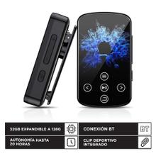 Reproductor MP3 Gadnic 32GB BT 4.2 Pantalla Color 1.5 Pulgadas Memoria Expandible 128GB Bateria 210mAh Autonomia 20 Horas Radio Grabador Parlante Integrado 