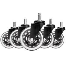 Kit x5 Ruedas Gadnic Para Silla De Oficina De Goma 