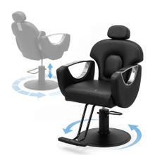  Sillon Barbero Hidraulico Gadnic Base Hierro Galvanizado Cuero PU Esponja Alta Densidad Uso Profesional Barberia Peluqueria