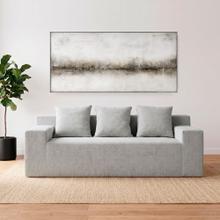 Sillón Sofá Rieti By Gadnic 3 Cuerpos 220 cm Espuma Comprimido 1 Pieza Gris Claro