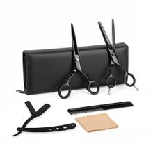 Set Tijeras Peluqueria Gadnic Corte Pulir y Navaja 