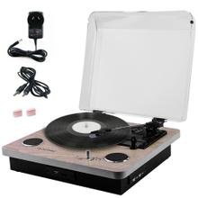 Tocadiscos Gadnic Madera Bluetooth Portátil 3 Velocidades FM USB Aux-In SD Usado