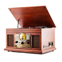 Tocadiscos Gadnic Soundix6 Vintage Bluetooth 3 Velocidades FM USB Cassette