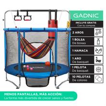 Cama Elastica Gadnic 1.4m Con Red Seguridad Juegos Incluidos Estructura Galvanizada Hasta 100kg Interior