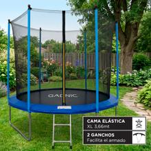 Cama Elástica Gadnic 365cm 12 ft Trampolin Con Red de Seguridad Y Escalera Estructura Acero