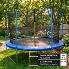 Cama Elástica Gadnic 365cm 12 ft Trampolin Con Red de Seguridad Y Escalera Estructura Acero