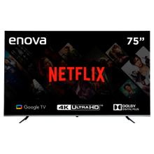 Smart TV Enova 75 Pulgadas LED 4K UHD Google TV Control por Voz Assistant Chromecast Integrado Conexion Inalambrica Multi Puertos Dolby Digital Plus