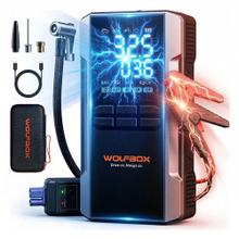 Arrancador Compresor WolfBox 3000A 160PSI Portátil Display LED 16000mAh