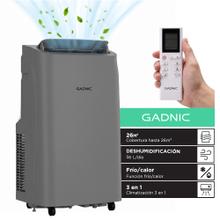 Aire Acondicionado Portátil Gadnic Frío/Calor Cobertura 18 A 26 M² Deshumidificación 56 L Día 3000 Frigorías 