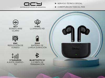 Auriculares Bluetooth QCY T19 Manos Libres Inalambrico Negro