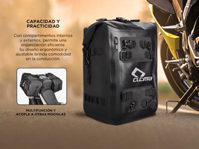 Bolso Trasero Moto y Mochila Cucyma 30 Litros Impermeable Modular