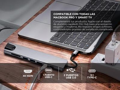 Adaptador USB C Hub Para Mac y Pc en Usb C HDMI Usb 30