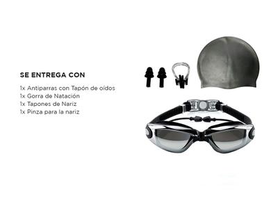 Kit de Natación Gadnic AMK-918 Antiparras Gorra Tapones Bidcom