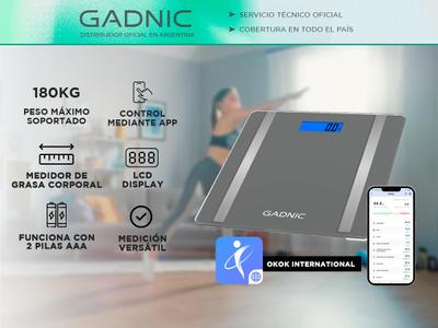 Balanza Digital Gadnic G07 Bluetooth Electrica 180KG Gadnic