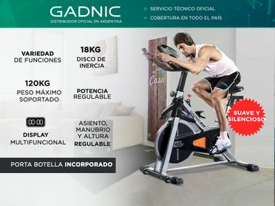 Bicicleta Fija Gadnic G-Spinning Indoor Disco Inercia 18kg