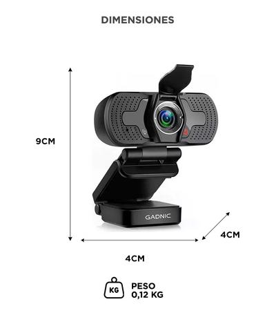 Camara Web Gadnic Webcam Full HD 1080P con Micrófono 30 FPS Usado