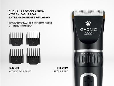 Máquina De Cortar Pelo Para Perros Gadnic S500 Regulable Portátil