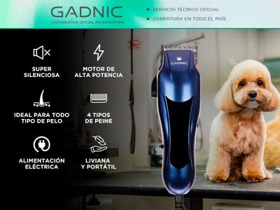 Cortadora de Pelo Canina Gadnic S600 Kit Peintes y Tijera para