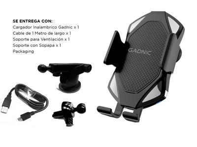 Cargador Soporte Inalambrico Gadnic Auto Celular 15W Gadnic