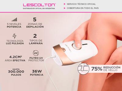 Depiladora Láser Lescolton T002 Niveles 36w Filtro UV Bidcom