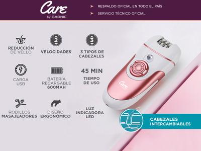 Depiladora eléctrica en Gadnic para mujer pierna cara