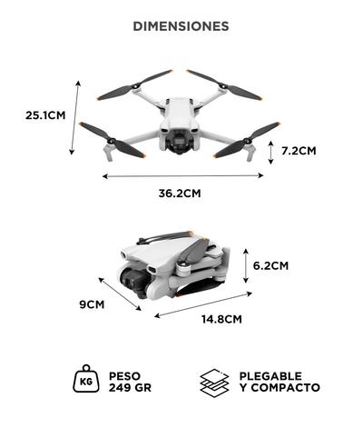Drone DJI Mini Combo Vuela Más (Control Remoto DJI RC) Bidcom