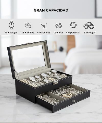 Estuche Organizador Gadnic de Relojes y Joyas Gadnic