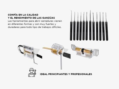 Kit Juego De Ganzúas Para Cerrajería X11 Piezas Marca Klom | Cuotas Sin