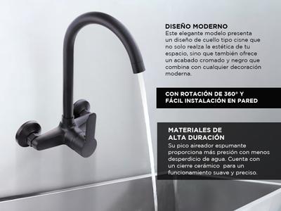 Griferia Cocina Pared Canillas Monocomando De Pared Griferia