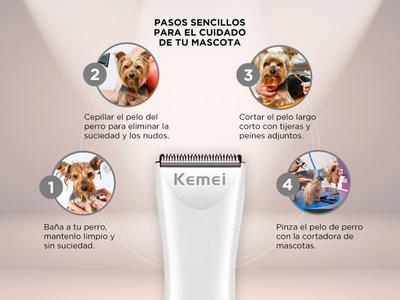 Cortadora de Pelos Profesional Kemei Km-1051 Para Perros