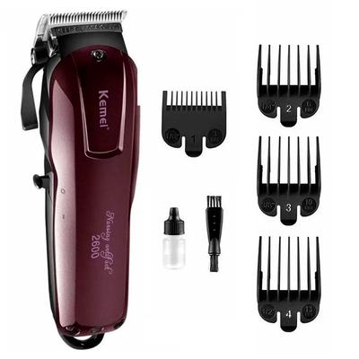 Maquina Cortadora de Pelo KM-2600 Kemei Profesional Bordó 240v
