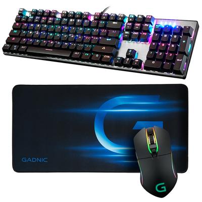 Kit Teclado Mecanico RGB Mouse RGB Pad Large Gadnic Bidcom
