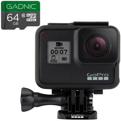 Cámara Deportiva GoPro Hero Black MicroSD Gadnic 64GB Bidcom