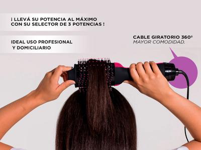 Kit Cepillo Secador De Pelo S1200 Pro Masajeador De Cuero