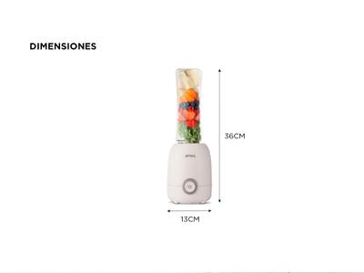 Licuadora Portatil Atma 300w Essential Fit Blanca 600ml Bidcom