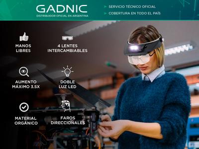 Lupa Electronica Gafas Lupa De Aumentos Manos Libres Y Cómodas