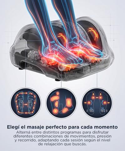 masajeador eléctrico masajeadores gadnic Masajeador Gadnic Healthy Feet Pies Tobillos y Pantorrillas Modos Digital